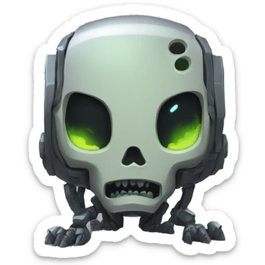 Vault bot as a ghoul on the ground sticker