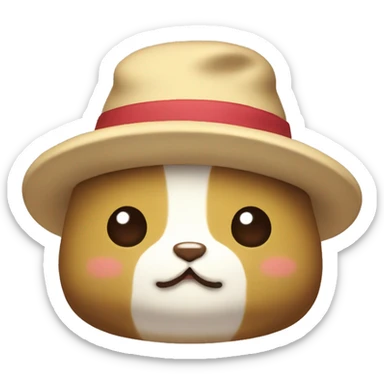 sanrio pompompurin with brown hat sticker