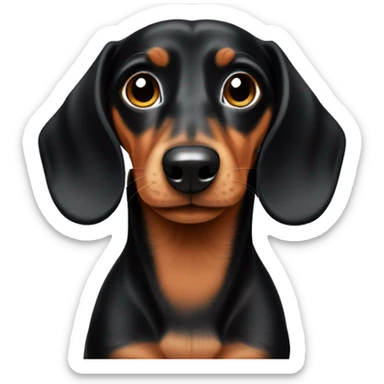 Mini Dachshund black and tan  sticker
