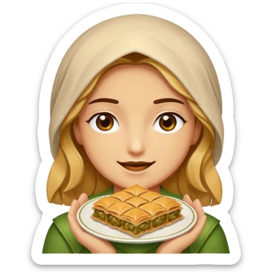 Baklava yiyen baklava sticker