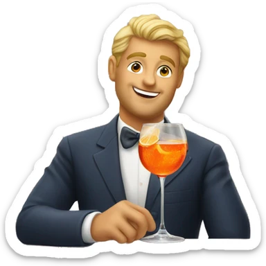 Winning trivia while drinking an aperol spritz sticker