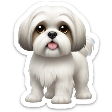 White shih tzu sticker