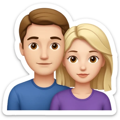 Naked man and woman laying together sticker