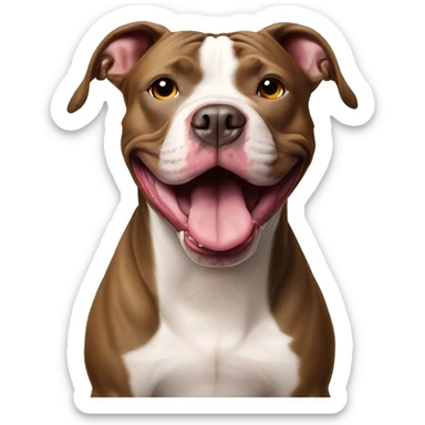 pit bull with tongue out sticker