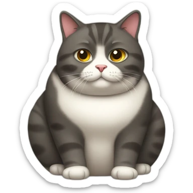 fat cat sticker