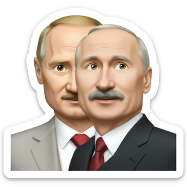 putin and lukashenko sticker