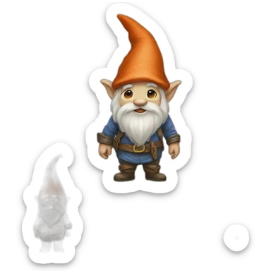 Gnomes drawing with color sticker
