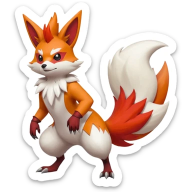 Braixen-Combusken-Zangoose-Blaziken-fusion sticker