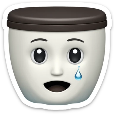 Sibidi toilet with a head inside the water  sticker