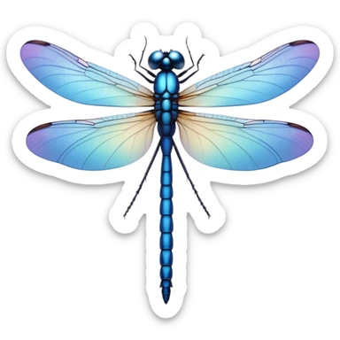 blue dragonfly sticker