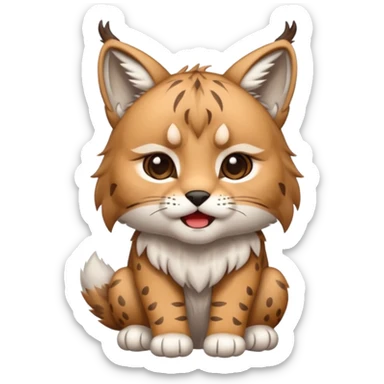 Chibi Sticker lynx cry sticker