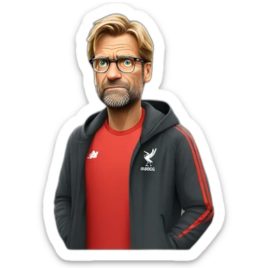Jurgen Klopp shoulder shrug sticker