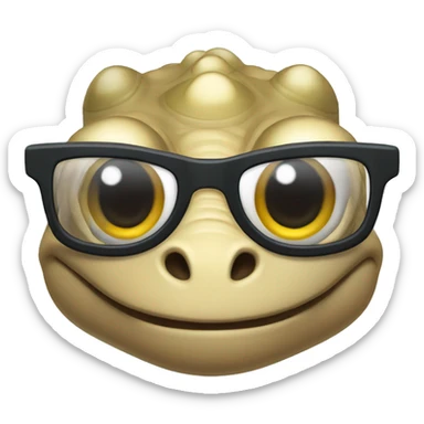 Dinosaurio con lentes sticker