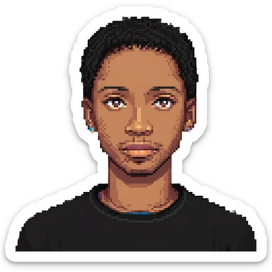 light skin black computer analyst sticker
