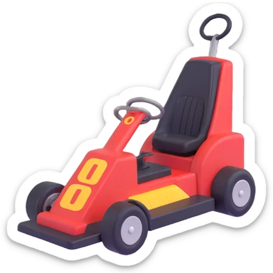 A simple 2D emoji-style illustration of a right foot pressing down on a car gas pedal. The pedal is labeled with “GO” and motion lines show acceleration. Bright, clean cartoon style with clear shapes and bold colors. sticker