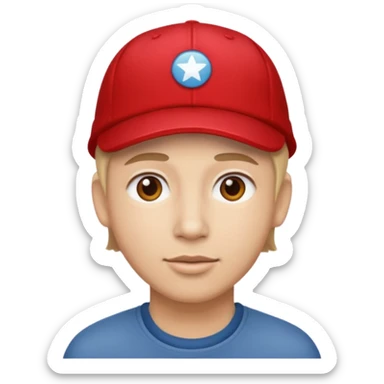 Red cap on a person that says USA on the hat sticker