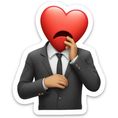Heart with Facepalm sticker