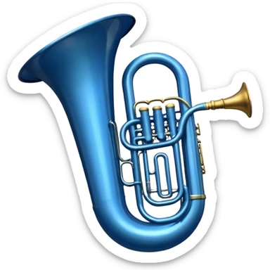 tuba azul escura sticker
