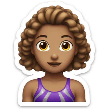 gymnast with brown hair  sticker