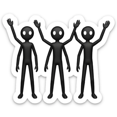 Stickman figures sticker