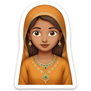 indian girl in salwar kameez sticker
