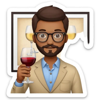 Bobo hipster fan d’expositions d’art sticker