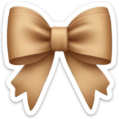 Light brown bow sticker