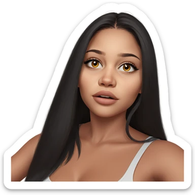 realistic portrait of a girl sticker