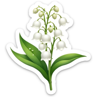 Lily of the valley. sticker