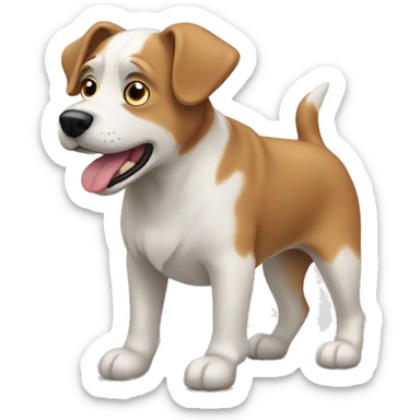 Dog with blog sticker