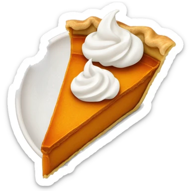 Pumpkin pie with whipped cream  sticker
