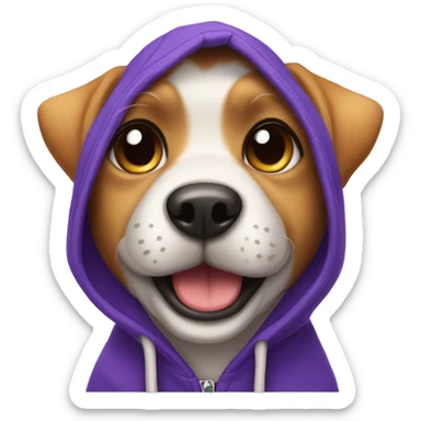 Dog wearing a hoodie 🥰￼ sticker