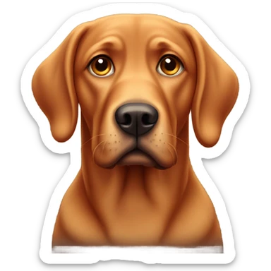 Sad red lab sticker