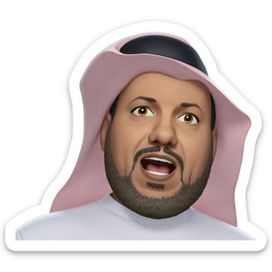 bearded boy with open mouth sticker