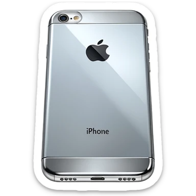 an elegant metallic chrome iphone sticker