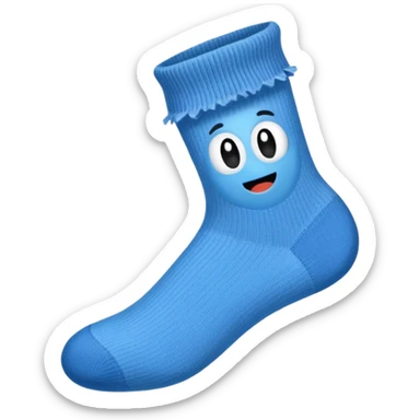 simple flat icon of a frayed sock with a hole at the big toe sticker