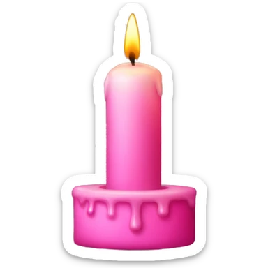 pink candle sticker
