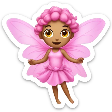 Pink fairy with dust sticker