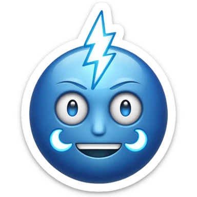 genera un razo azul como ese sticker