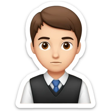 student at practice sticker