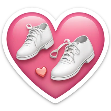 Heart with dance shoes inside sticker