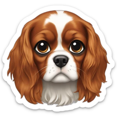 King Charles spaniel wearing a bandana sticker