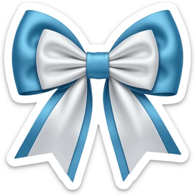 white satin bow sticker