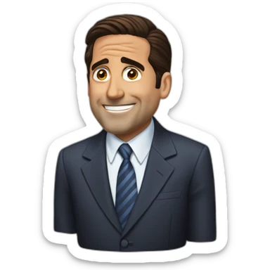 Michael Scott joking sticker