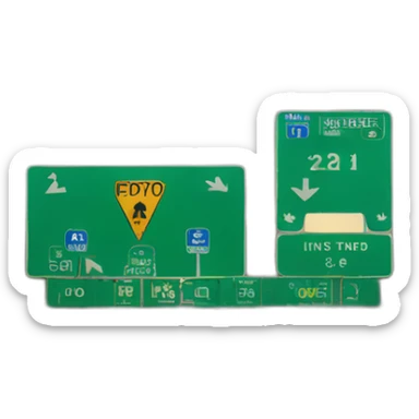 interstate sign sticker