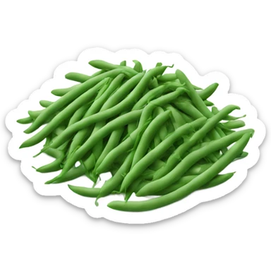 Lots of green beans on a plate sticker