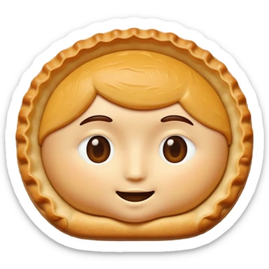 tart food in 3d memoji style no faces sticker