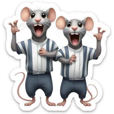 Singing rats in jail sticker