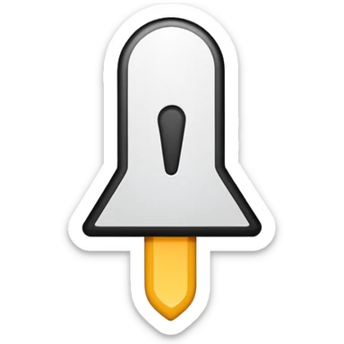 white exclamation mark sticker