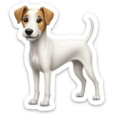 white skinny and tall dog  sticker
